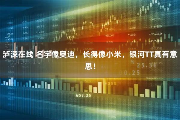 泸深在线 名字像奥迪，长得像小米，银河TT真有意思！